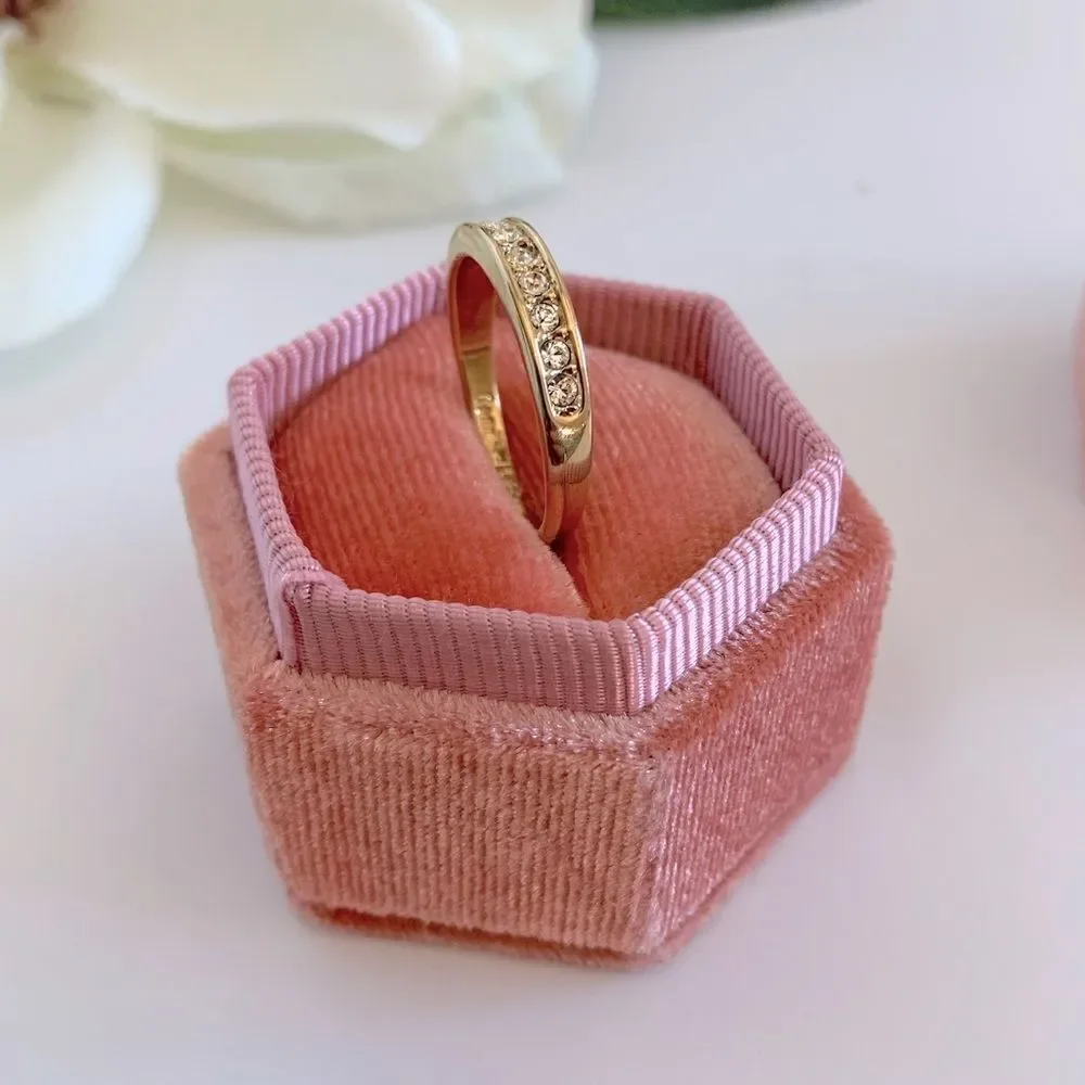 Camille Lucie Gold Band Rhinestone Ring
